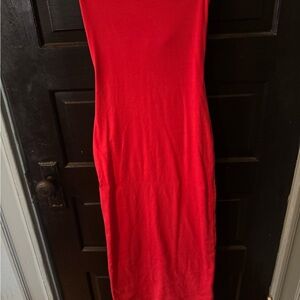 Kookai Red Tube Maxi Bodycon Dress